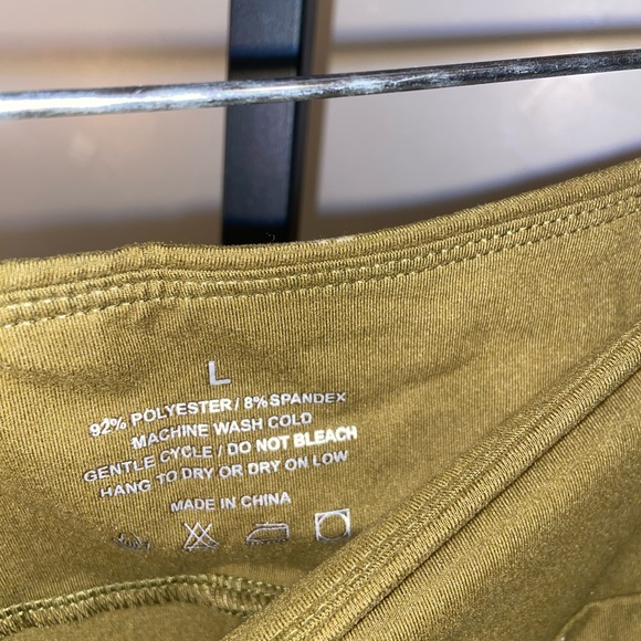 Olive color  Fashion Leggings - Picture 4 of 7